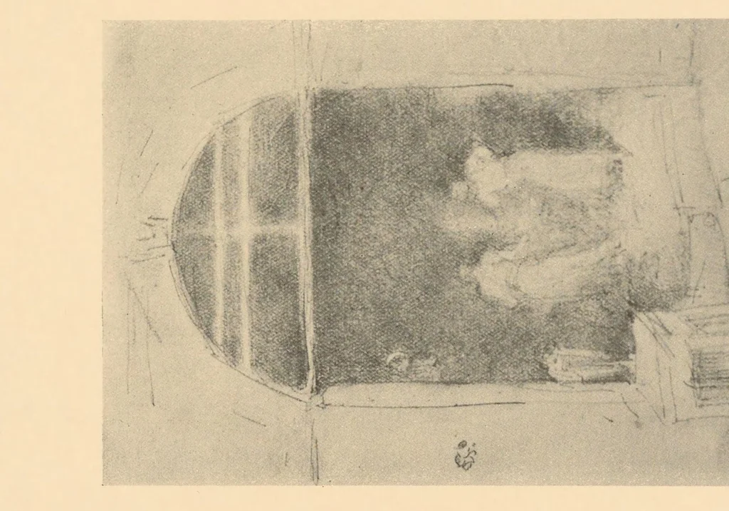 An illustration from Oils, water colors, pastels & drawings, 1911, leaf 50