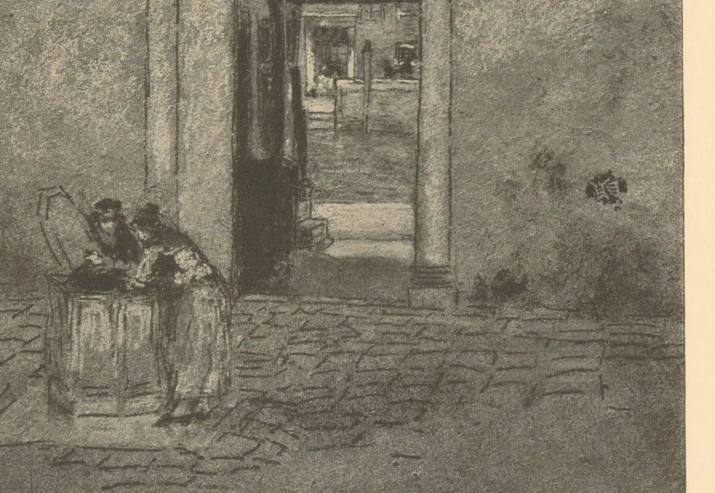 An illustration from Oils, water colors, pastels & drawings, 1911, leaf 45