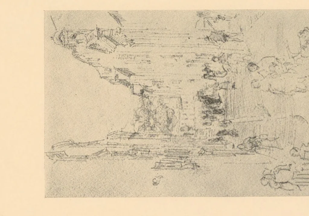 An illustration from Oils, water colors, pastels & drawings, 1911, leaf 50