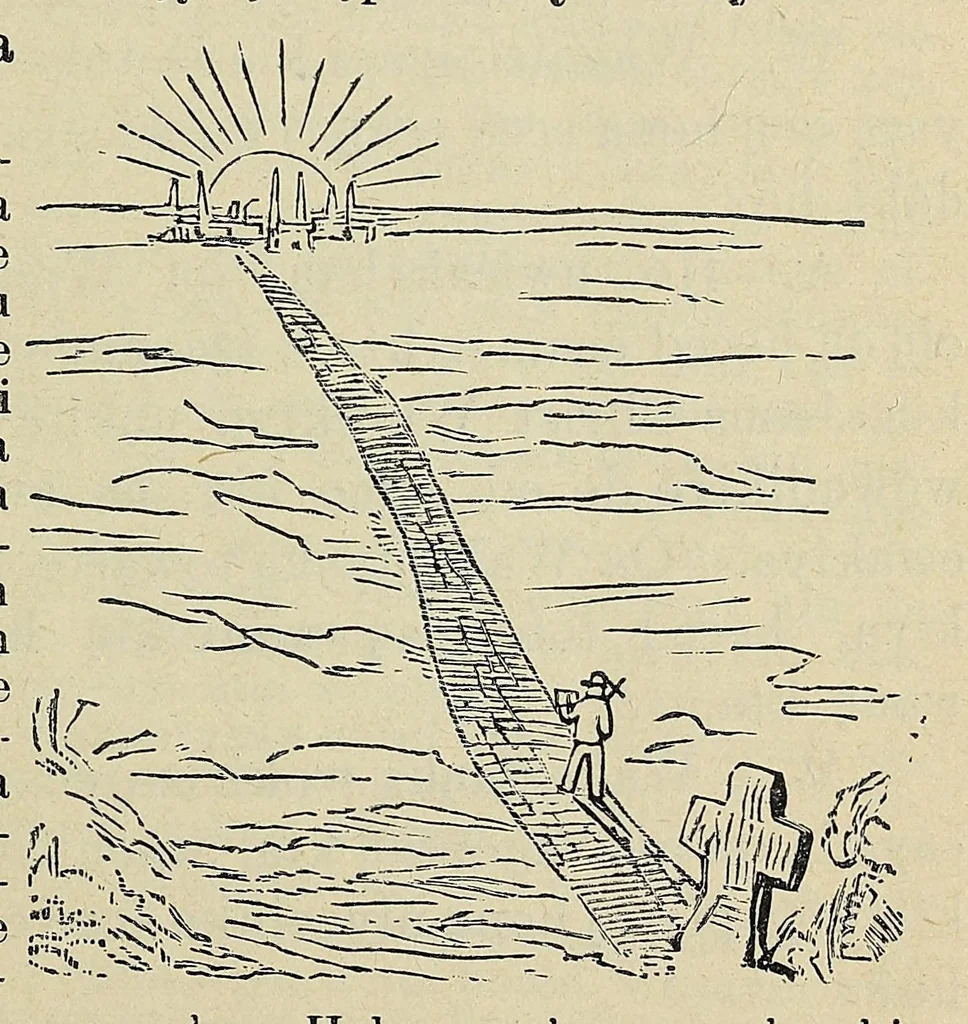An illustration from Okodakigiye wakan wiwigawangapi iteowapi yukan, 1896, leaf 15