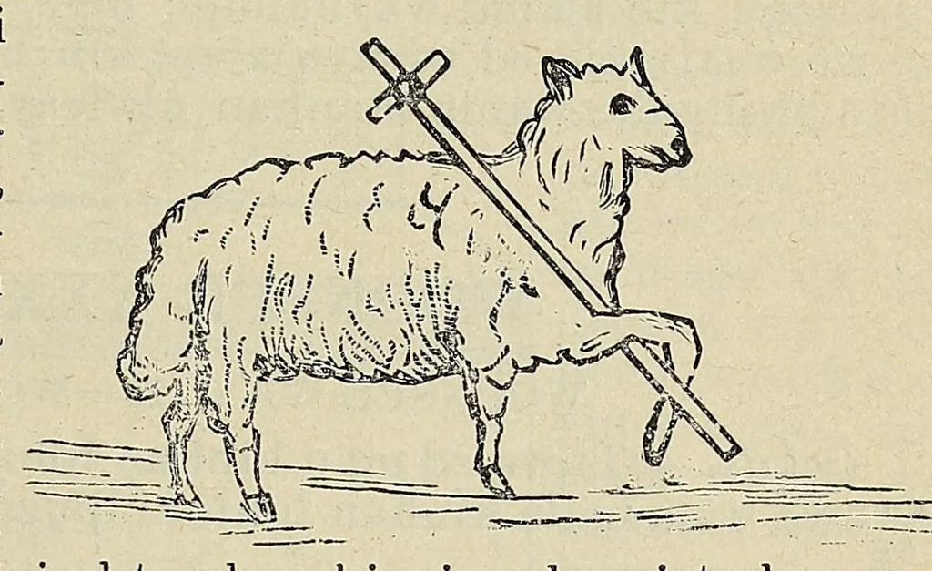 An illustration from Okodakigiye wakan wiwigawangapi iteowapi yukan, 1896, leaf 81