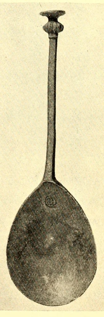 An illustration from Old base metal spoons, 1908, leaf 41