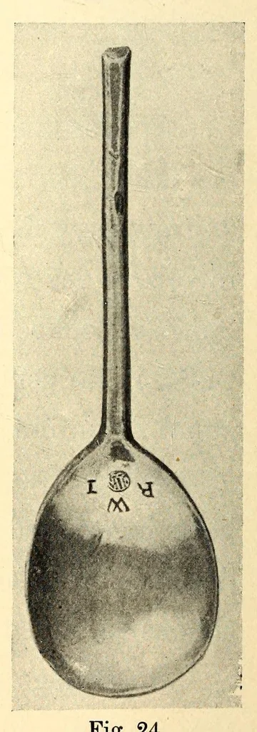An illustration from Old base metal spoons, 1908, leaf 44