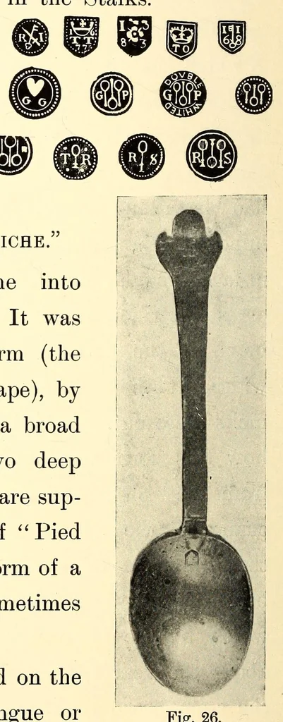 An illustration from Old base metal spoons, 1908, leaf 48