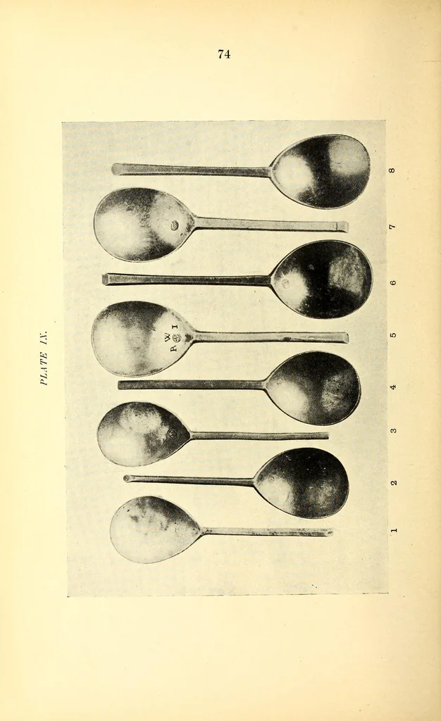 An illustration from Old base metal spoons, 1908, leaf 80