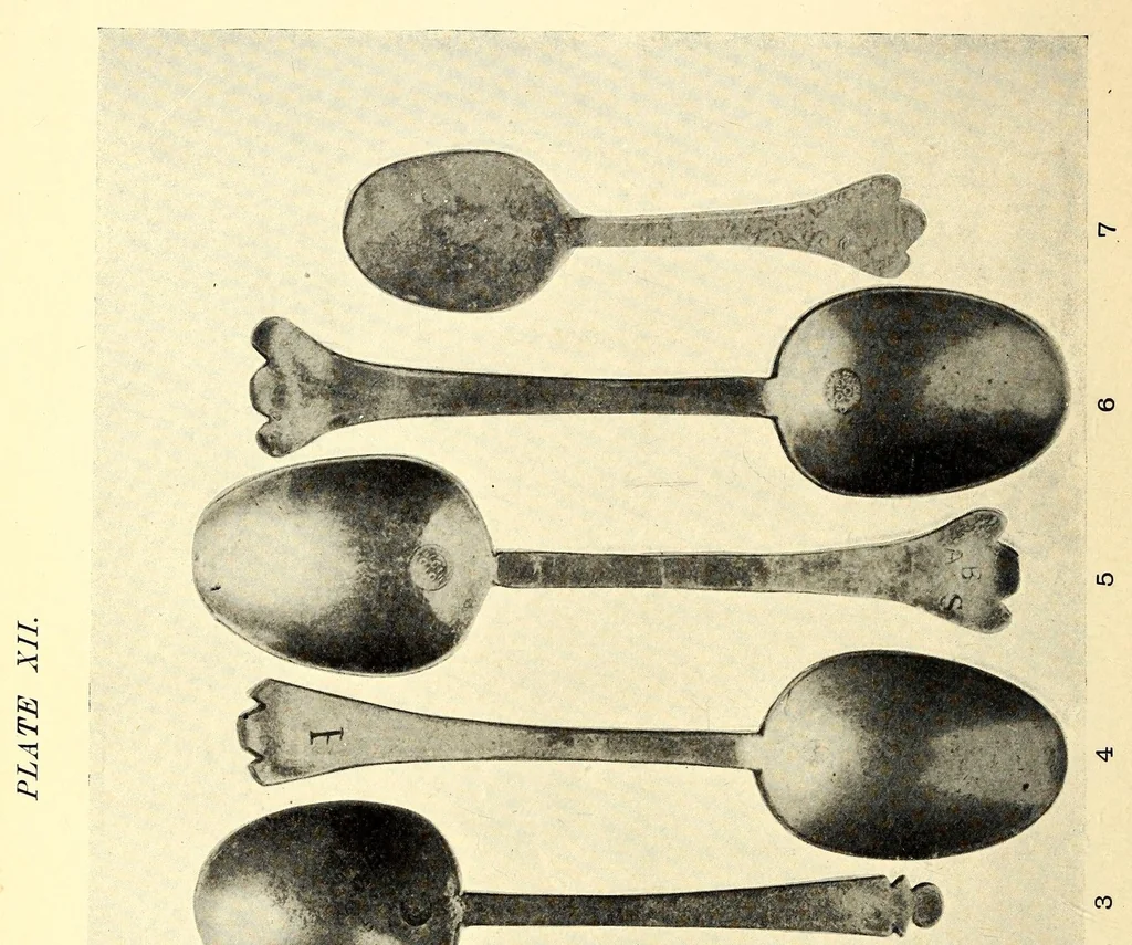 An illustration from Old base metal spoons, 1908, leaf 86