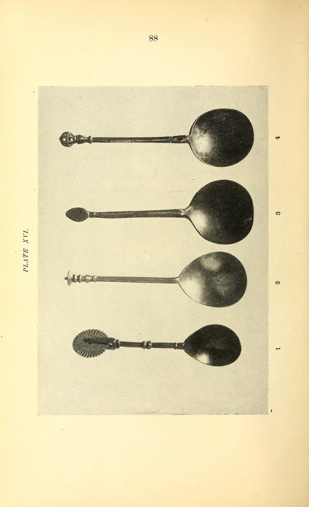 An illustration from Old base metal spoons, 1908, leaf 94