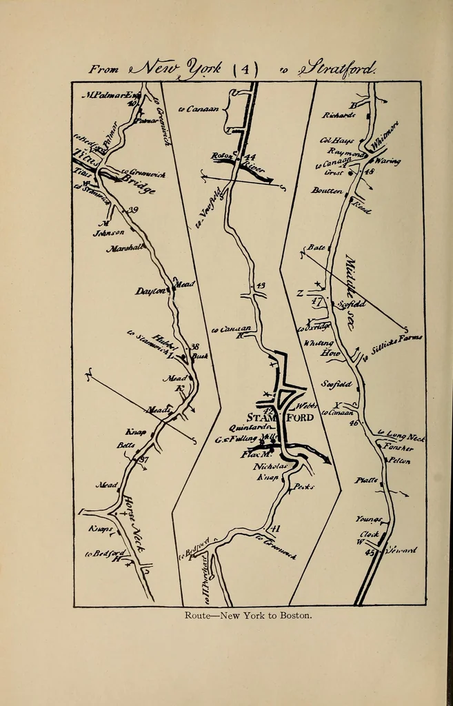 An illustration from The old Boston post road, 1913, leaf 54