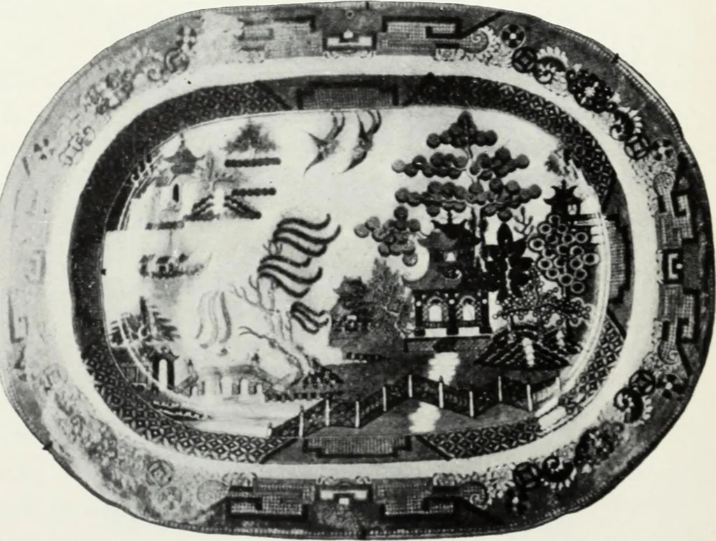 An illustration from The old china book : including Staffordshire, Wedgwood, lustre, and other English pottery and porcelain, 1903, leaf 105