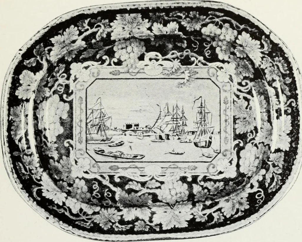 An illustration from The old china book : including Staffordshire, Wedgwood, lustre, and other English pottery and porcelain, 1903, leaf 112