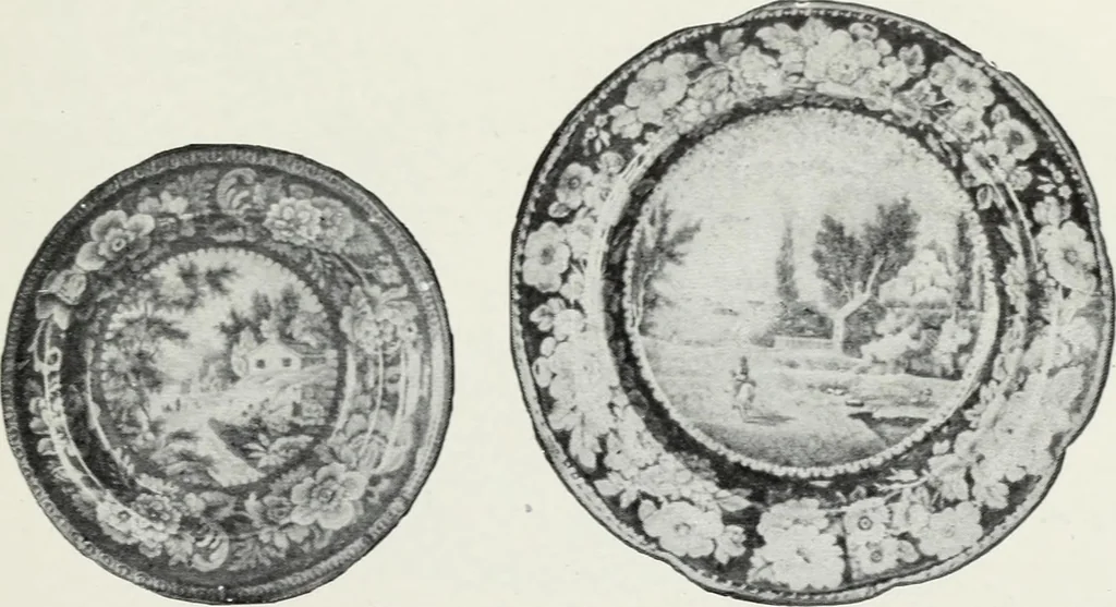An illustration from The old china book : including Staffordshire, Wedgwood, lustre, and other English pottery and porcelain, 1903, leaf 114