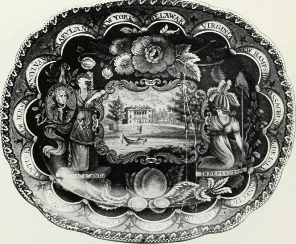 An illustration from The old china book : including Staffordshire, Wedgwood, lustre, and other English pottery and porcelain, 1903, leaf 115