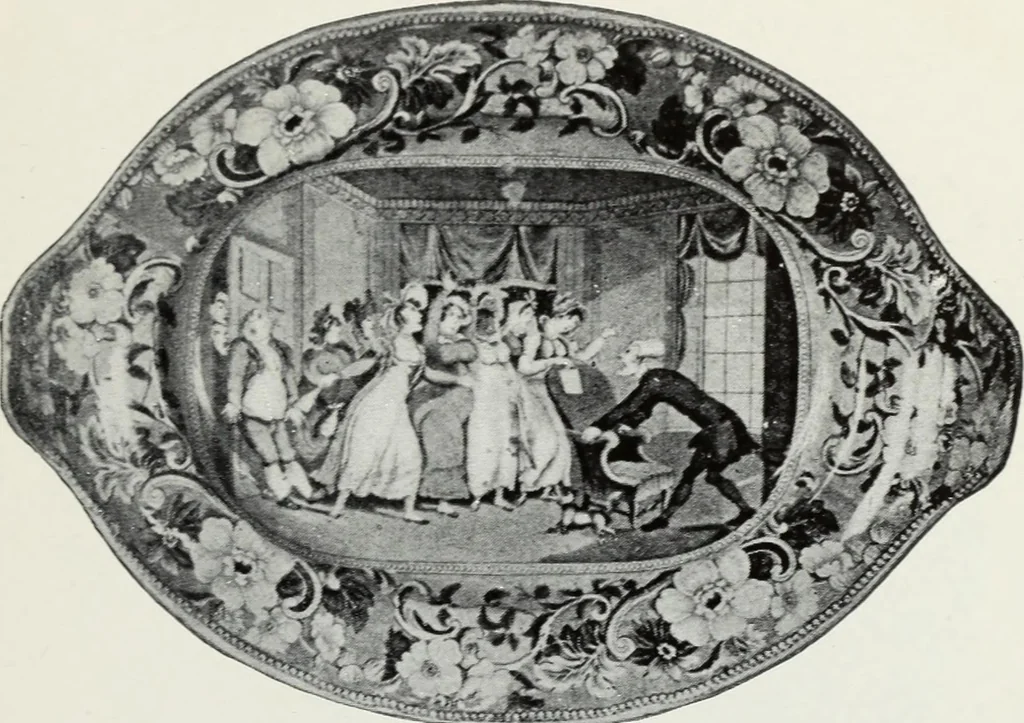 An illustration from The old china book : including Staffordshire, Wedgwood, lustre, and other English pottery and porcelain, 1903, leaf 116
