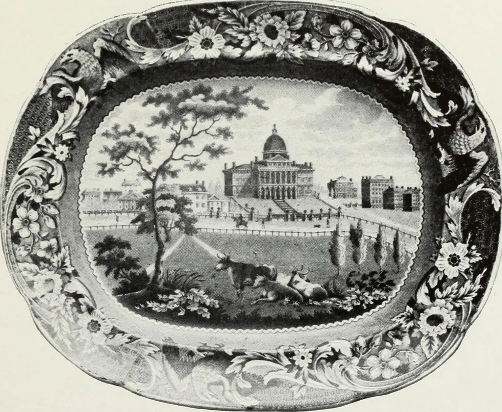An illustration from The old china book : including Staffordshire, Wedgwood, lustre, and other English pottery and porcelain, 1903, leaf 118