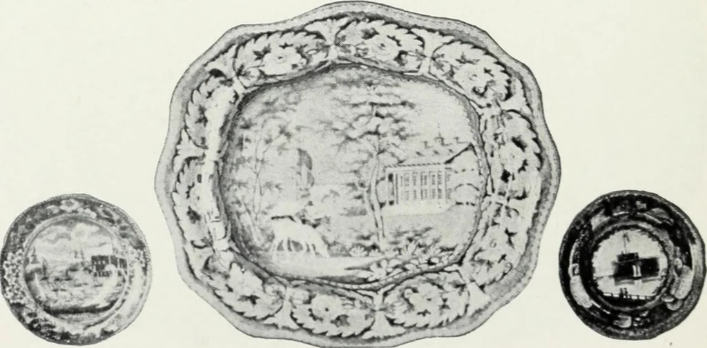 An illustration from The old china book : including Staffordshire, Wedgwood, lustre, and other English pottery and porcelain, 1903, leaf 121