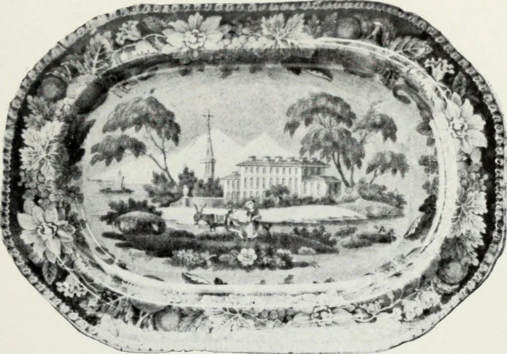 An illustration from The old china book : including Staffordshire, Wedgwood, lustre, and other English pottery and porcelain, 1903, leaf 124