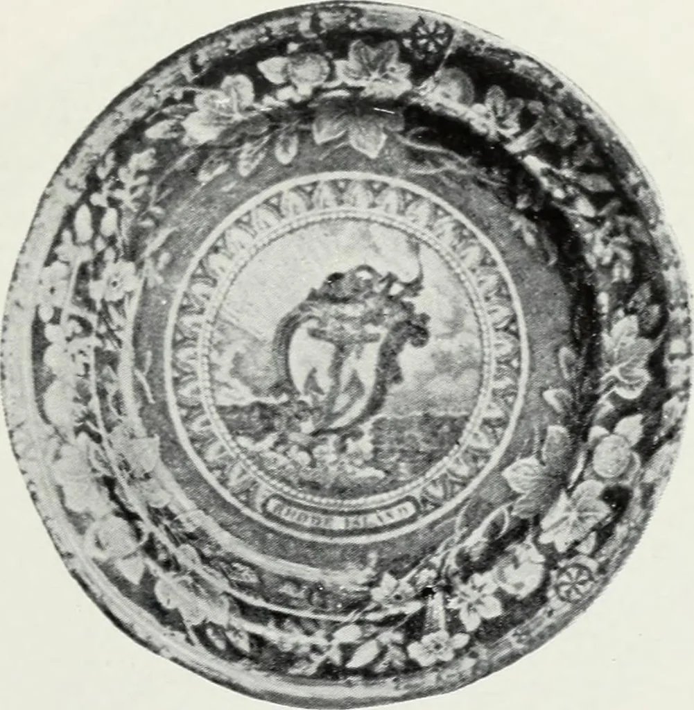 An illustration from The old china book : including Staffordshire, Wedgwood, lustre, and other English pottery and porcelain, 1903, leaf 128