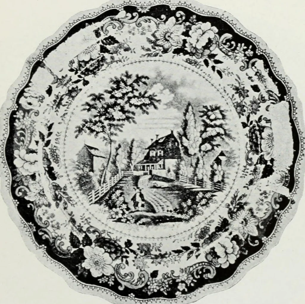 An illustration from The old china book : including Staffordshire, Wedgwood, lustre, and other English pottery and porcelain, 1903, leaf 132