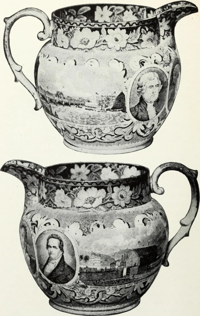 An illustration from The old china book : including Staffordshire, Wedgwood, lustre, and other English pottery and porcelain, 1903, leaf 201