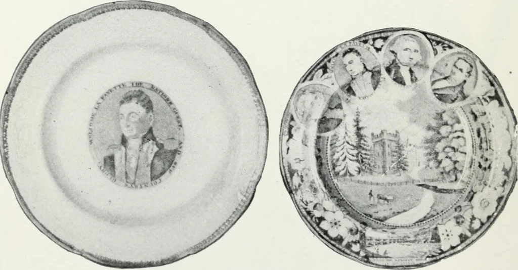 An illustration from The old china book : including Staffordshire, Wedgwood, lustre, and other English pottery and porcelain, 1903, leaf 203