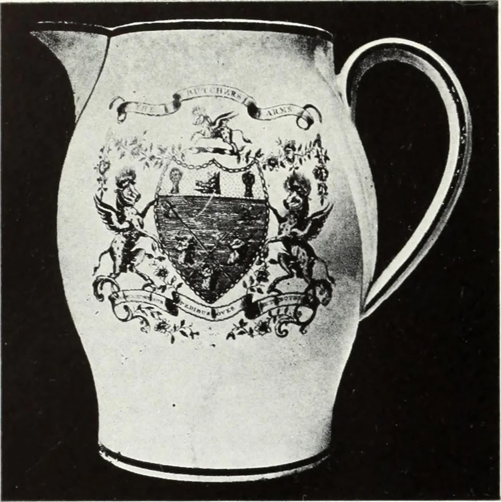 An illustration from The old china book : including Staffordshire, Wedgwood, lustre, and other English pottery and porcelain, 1903, leaf 205