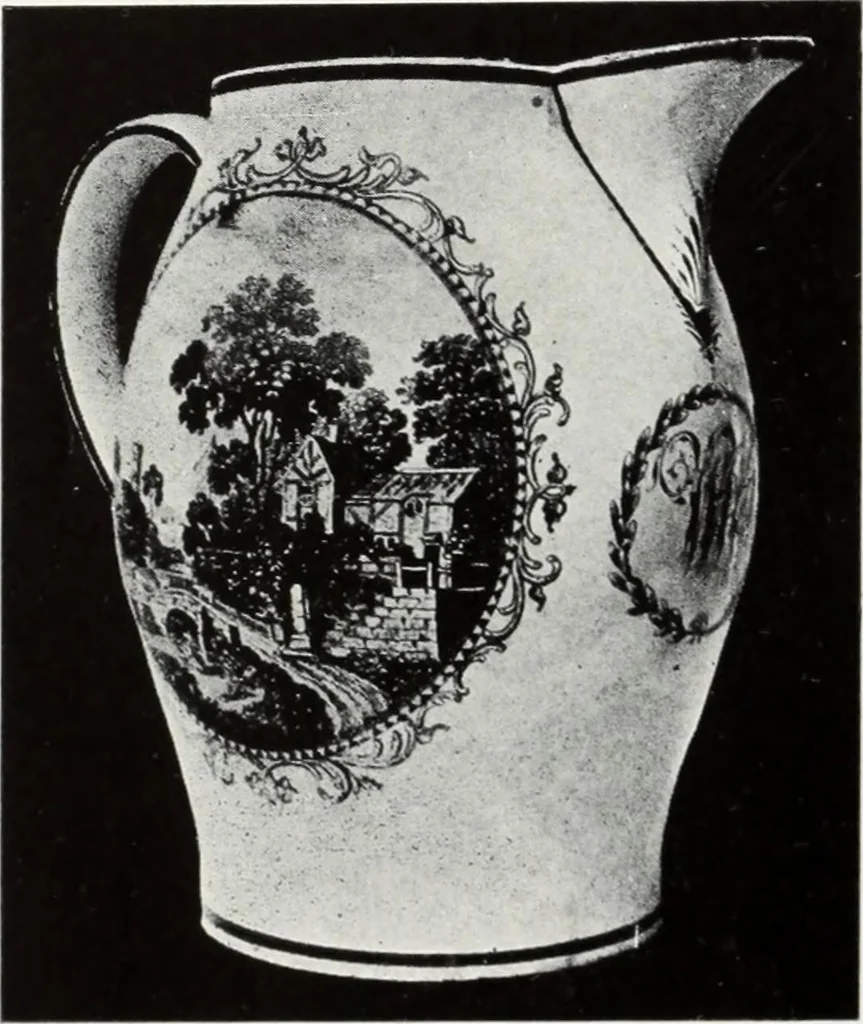 An illustration from The old china book : including Staffordshire, Wedgwood, lustre, and other English pottery and porcelain, 1903, leaf 205