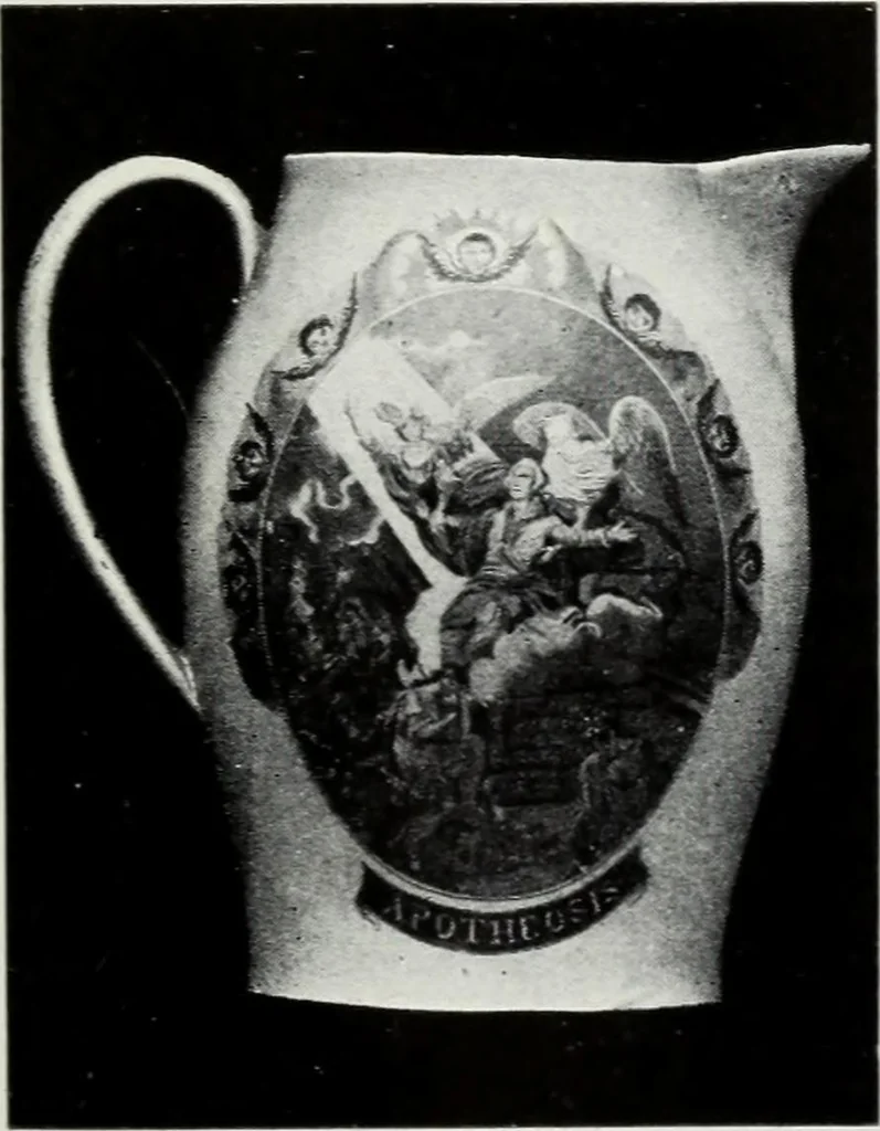 An illustration from The old china book : including Staffordshire, Wedgwood, lustre, and other English pottery and porcelain, 1903, leaf 206