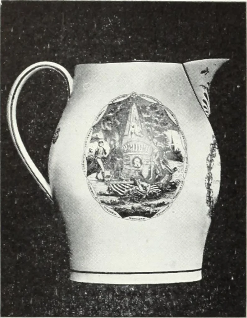 An illustration from The old china book : including Staffordshire, Wedgwood, lustre, and other English pottery and porcelain, 1903, leaf 207