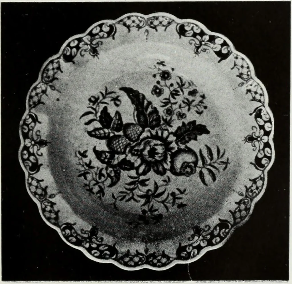 An illustration from The old china book : including Staffordshire, Wedgwood, lustre, and other English pottery and porcelain, 1903, leaf 214