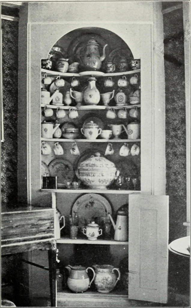 An illustration from The old china book : including Staffordshire, Wedgwood, lustre, and other English pottery and porcelain, 1903, leaf 216