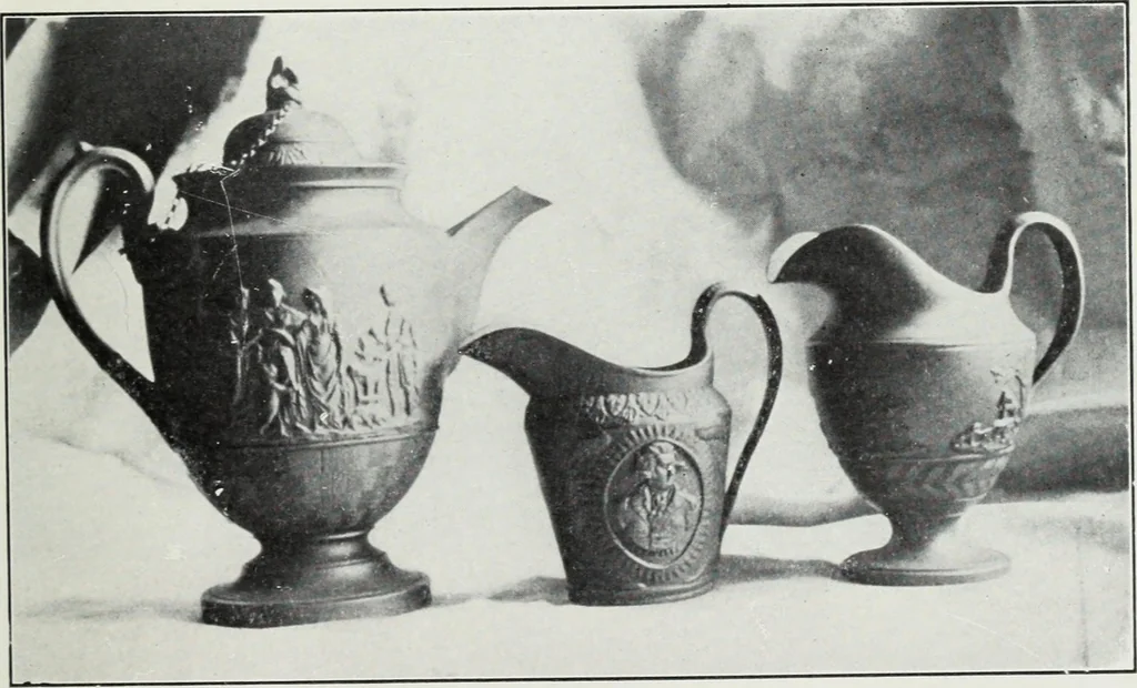 An illustration from The old china book : including Staffordshire, Wedgwood, lustre, and other English pottery and porcelain, 1903, leaf 220