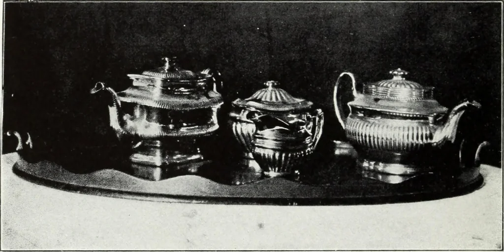 An illustration from The old china book : including Staffordshire, Wedgwood, lustre, and other English pottery and porcelain, 1903, leaf 221