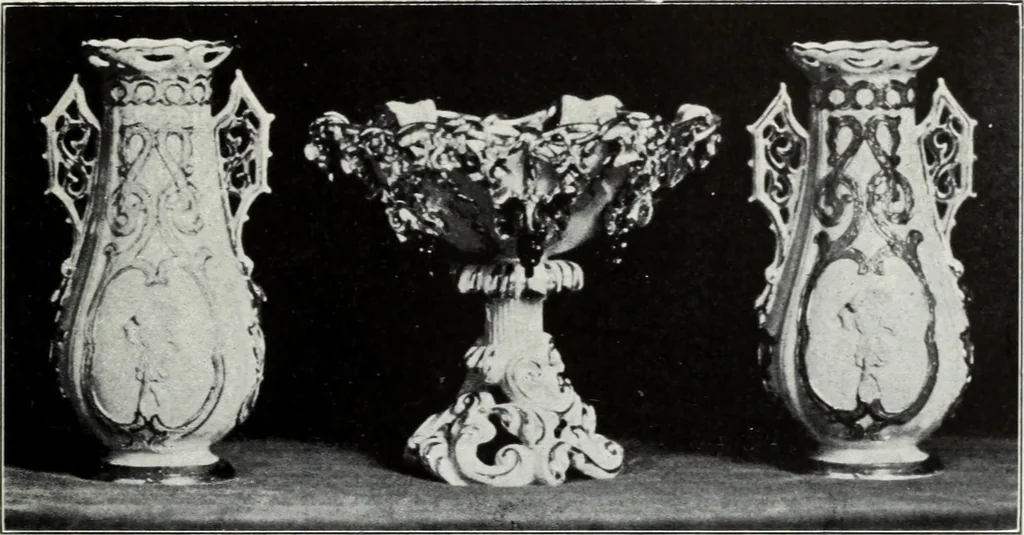 An illustration from The old china book : including Staffordshire, Wedgwood, lustre, and other English pottery and porcelain, 1903, leaf 222
