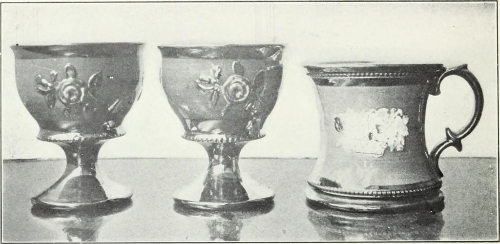 An illustration from The old china book : including Staffordshire, Wedgwood, lustre, and other English pottery and porcelain, 1903, leaf 223