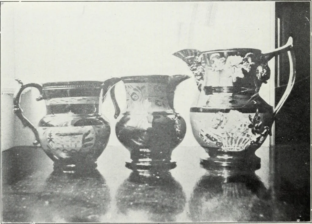 An illustration from The old china book : including Staffordshire, Wedgwood, lustre, and other English pottery and porcelain, 1903, leaf 223