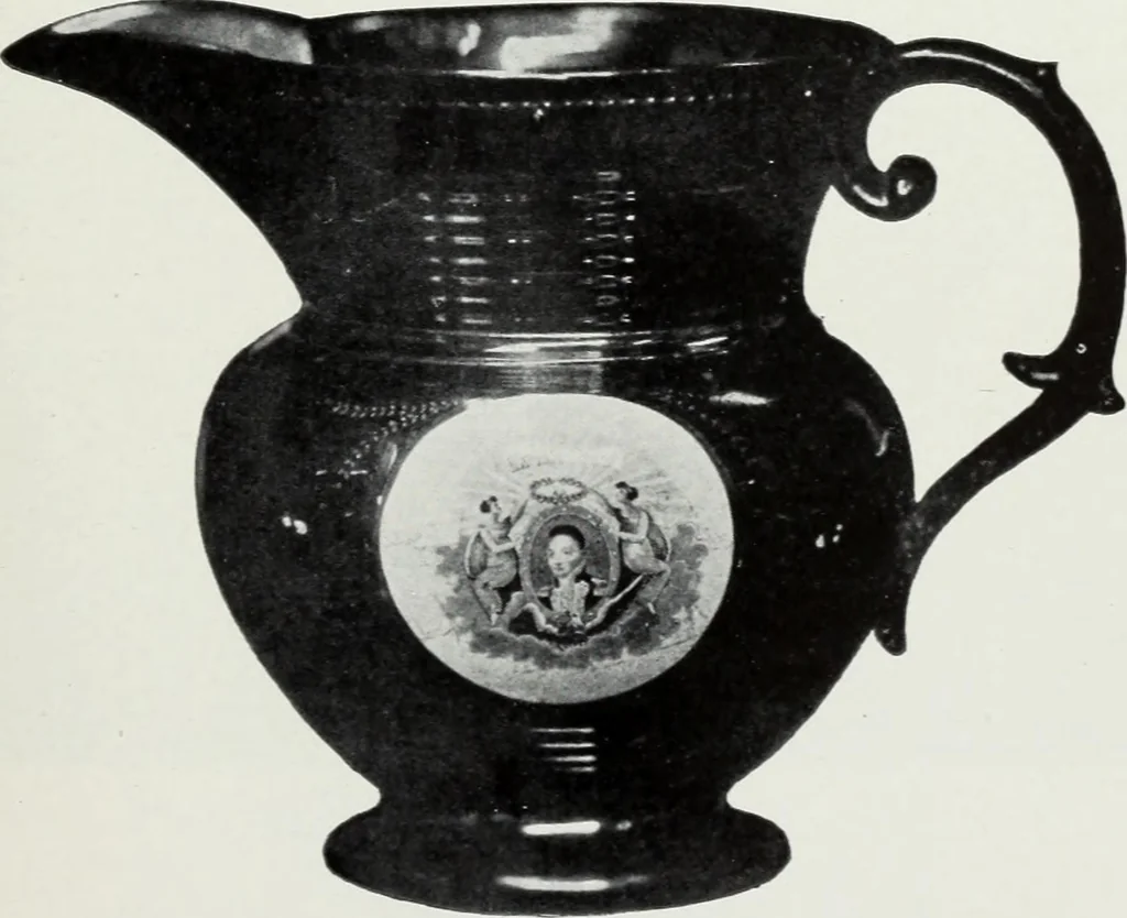 An illustration from The old china book : including Staffordshire, Wedgwood, lustre, and other English pottery and porcelain, 1903, leaf 224