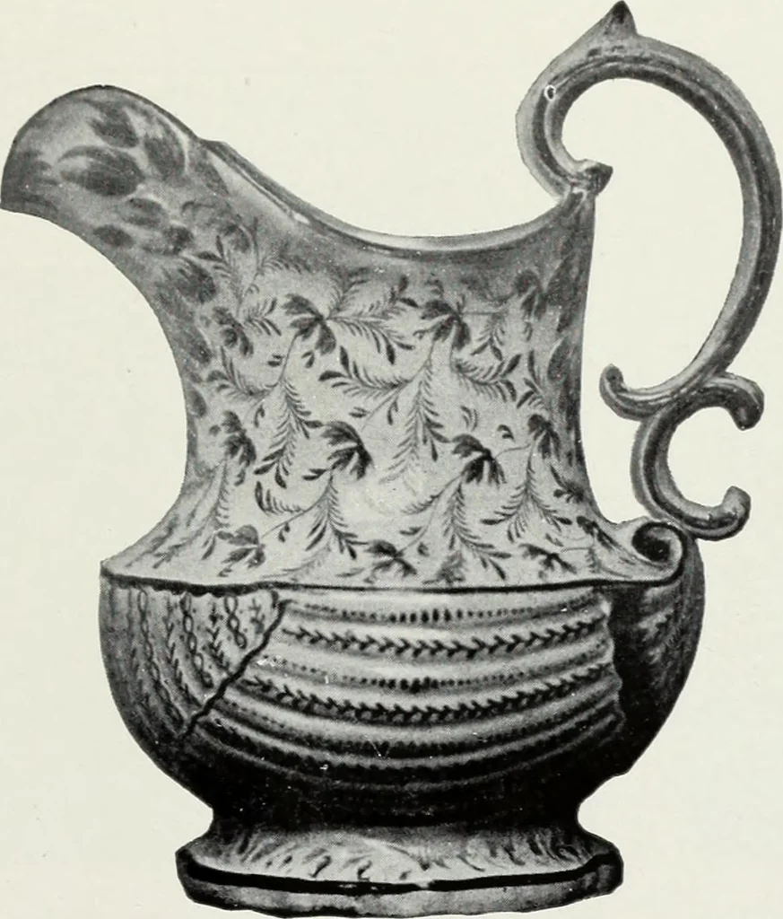 An illustration from The old china book : including Staffordshire, Wedgwood, lustre, and other English pottery and porcelain, 1903, leaf 290