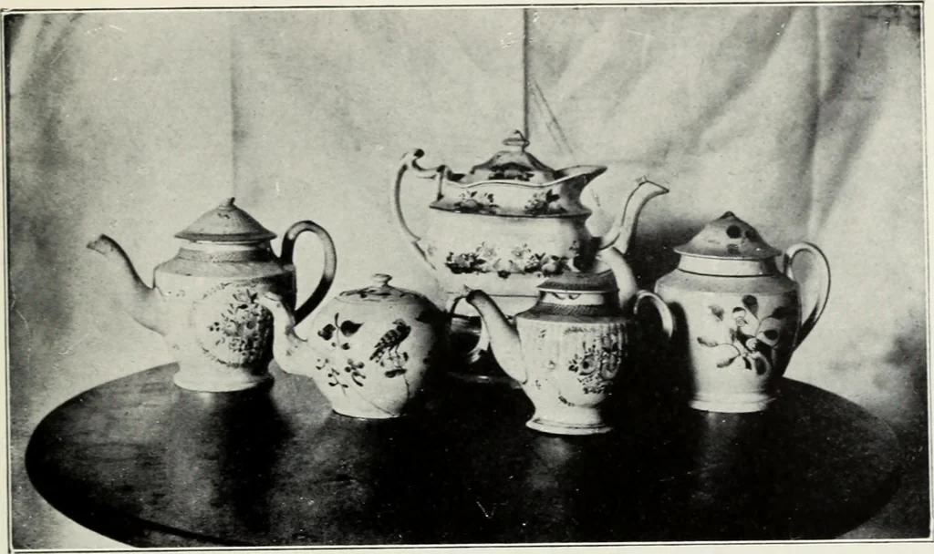 An illustration from The old china book : including Staffordshire, Wedgwood, lustre, and other English pottery and porcelain, 1903, leaf 338