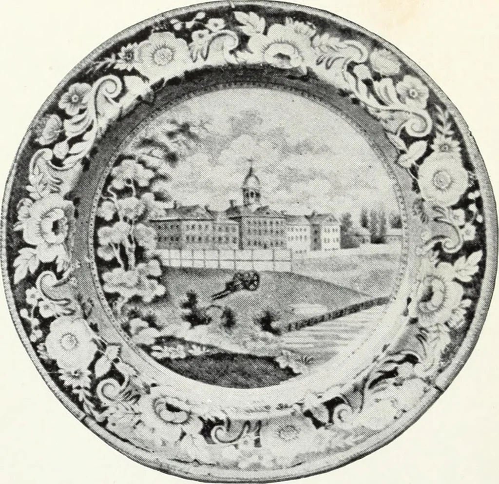 An illustration from The old china book : including Staffordshire, Wedgwood, lustre, and other English pottery and porcelain, 1903, leaf 9