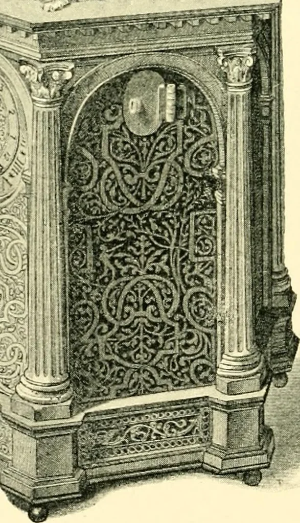 An illustration from Old clocks and watches & their makers, being an historical and descriptive account of the different styles of clocks and watches of the past, in England and abroad, to which is added a list of ten thousand makers, 1904, leaf 107