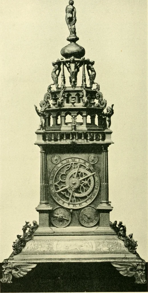 An illustration from Old clocks and watches & their makers, being an historical and descriptive account of the different styles of clocks and watches of the past, in England and abroad, to which is added a list of ten thousand makers, 1904, leaf 125