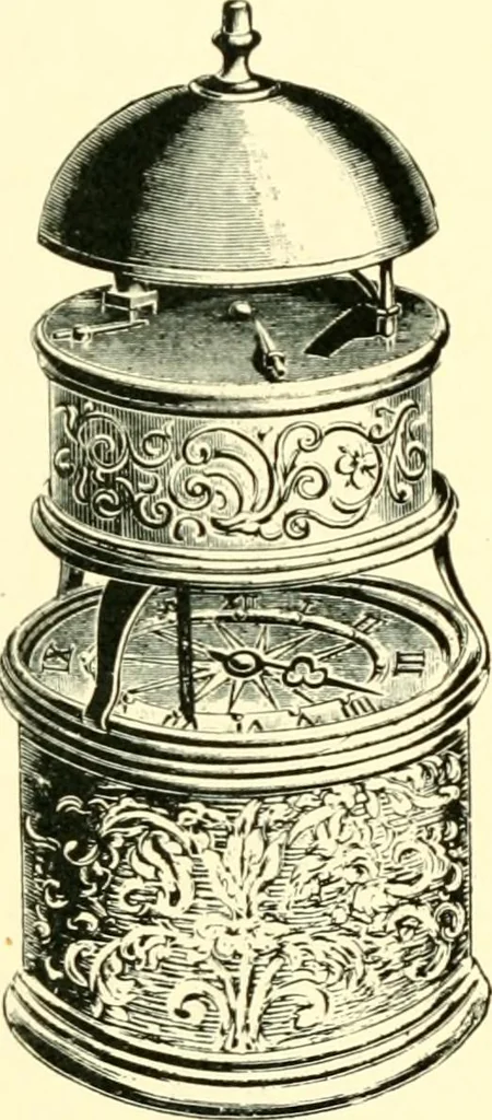 An illustration from Old clocks and watches & their makers, being an historical and descriptive account of the different styles of clocks and watches of the past, in England and abroad, to which is added a list of ten thousand makers, 1904, leaf 126