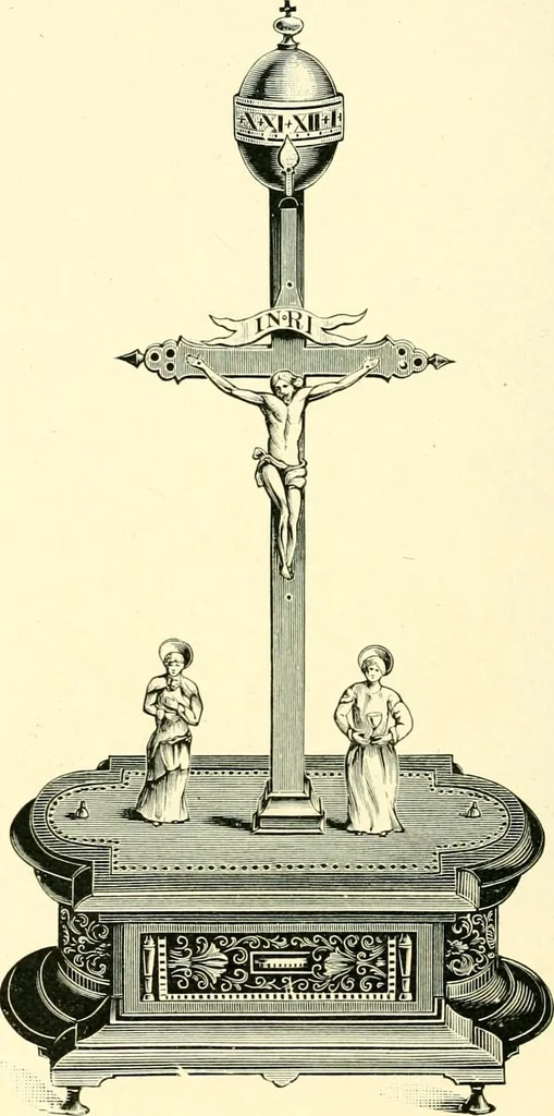 An illustration from Old clocks and watches & their makers, being an historical and descriptive account of the different styles of clocks and watches of the past, in England and abroad, to which is added a list of ten thousand makers, 1904, leaf 135