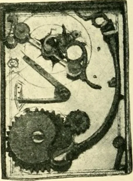 An illustration from Old clocks and watches & their makers, being an historical and descriptive account of the different styles of clocks and watches of the past, in England and abroad, to which is added a list of ten thousand makers, 1904, leaf 159