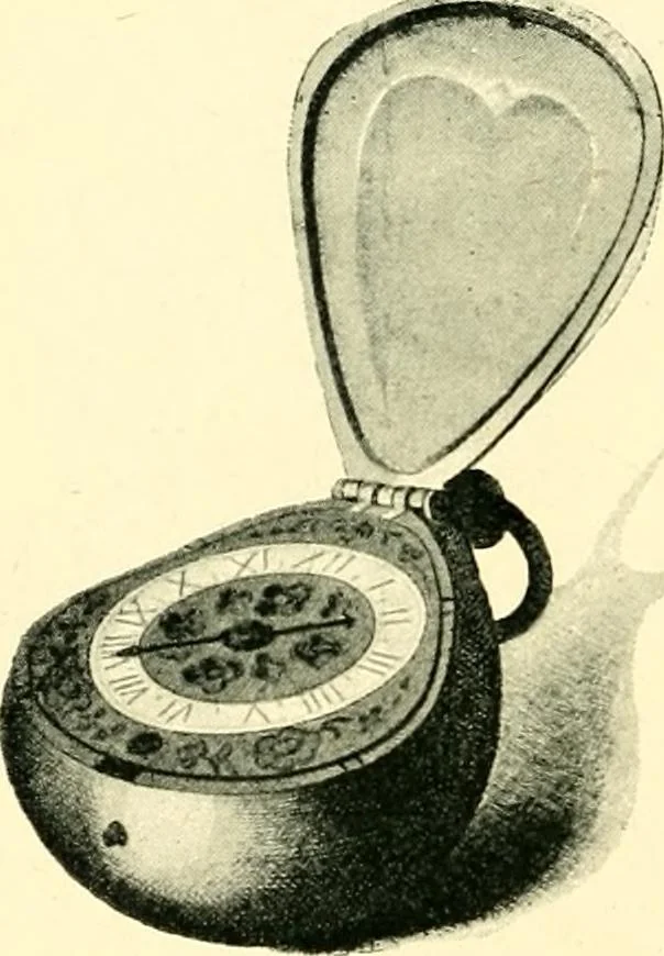 An illustration from Old clocks and watches & their makers, being an historical and descriptive account of the different styles of clocks and watches of the past, in England and abroad, to which is added a list of ten thousand makers, 1904, leaf 165