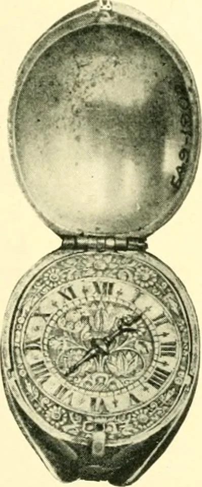 An illustration from Old clocks and watches & their makers, being an historical and descriptive account of the different styles of clocks and watches of the past, in England and abroad, to which is added a list of ten thousand makers, 1904, leaf 168