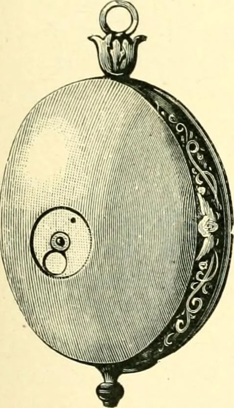 An illustration from Old clocks and watches & their makers, being an historical and descriptive account of the different styles of clocks and watches of the past, in England and abroad, to which is added a list of ten thousand makers, 1904, leaf 178