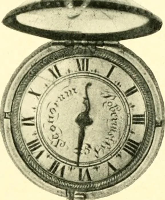 An illustration from Old clocks and watches & their makers, being an historical and descriptive account of the different styles of clocks and watches of the past, in England and abroad, to which is added a list of ten thousand makers, 1904, leaf 190