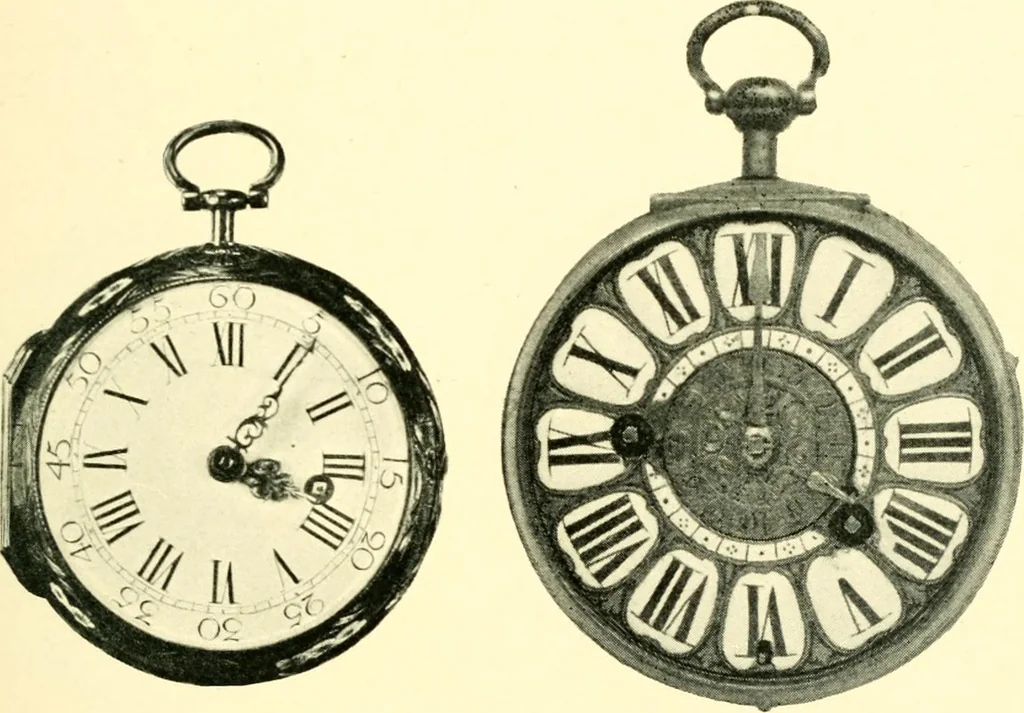 An illustration from Old clocks and watches & their makers, being an historical and descriptive account of the different styles of clocks and watches of the past, in England and abroad, to which is added a list of ten thousand makers, 1904, leaf 234