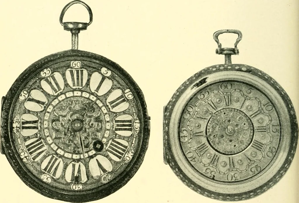 An illustration from Old clocks and watches & their makers, being an historical and descriptive account of the different styles of clocks and watches of the past, in England and abroad, to which is added a list of ten thousand makers, 1904, leaf 235